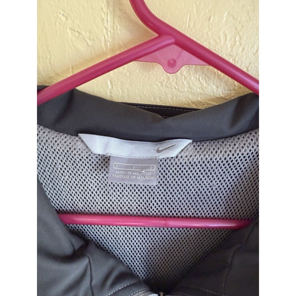 Nike Lightweight Gray And Black Full Zip Jacket Vented Mens L - Picture 4 of 9